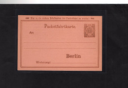 Privatpost, Packet-Fahrt, Berlin 2 Pf Ganzsache Mit Zudrück.,ungebraucht - Postes Privées & Locales