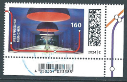ALLEMAGNE ALEMANIA GERMANY DEUTSCHLAND BUND  2024 WESTFRIEDHOF STATION, MUNICH USED MI 3807 - Used Stamps
