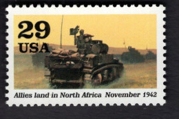 2039850770 1992 SCOTT 2697 (XX) POSTFRIS MINT NEVER HINGED - WORLD WAR II - TANK IN DESERT - ALLIES LAND IN NORTH AFRIC - Ungebraucht