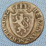 Nassau • 3 Kreuzer 1828 • Wilhelm • Var. 1 • German States • Ag 295 ‰  = 1/20 Gulden • [24-865] - Groschen & Andere Kleinmünzen