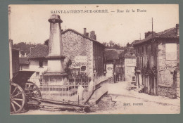 CP - 87 - Saint-Laurent-sur-Gorre - Ruede La Poste - Saint Laurent Sur Gorre