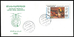 LIBYA 1983 Gauguin Art Mandolin Music (FDC) - Impressionisme