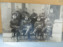 CAMP DE BEVERLOO +MONS:PHOTO CARTE DU MEDECIN CHEF + OFFICIERS AU CAMP  VERS LA PHARMACIE  A.DEFAUX SUR LA GRAND PLACE - Mons