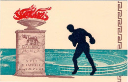1960-cartolina Con Atleta Di Stoffa Emessa Per Il XVII^giochi Olimpici Di Roma - Olympische Spiele
