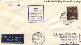 Vaticano-1967 I^volo Lufthansa LH 208 Dusseldorf-Copenhagen - Airmail