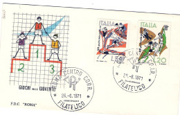 1971-giochi Della Gioventù Su Fdc Illustrata - FDC