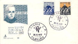 1972-Don Luigi Orione Su Fdc Illustrata - FDC