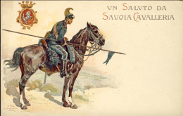 1903circa-un Saluto Da Savoia Cavalleria - Patriottisch