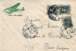 1937-Eritrea Busta Diretta In Italia Affr. Tre 50c. Vittorio Emanuele III^annull - Eritrea