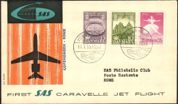 1959-Danimarca I^volo SAS DC8 Copenhagen Roma Del 17 Luglio - Airmail