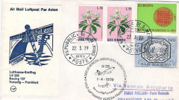 1979-San Marino Aerogramma Volo Lufthansa Percorso Venezia Francoforte - Airmail