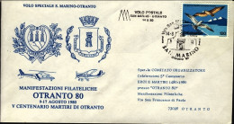 1980-San Marino Aerogramma Manifestazione Filateliche Otranto 80 Annullo Special - Airmail