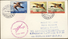 1961-San Marino Aerogramma Cartolina Per Via Aerea Diretta A Mosca Con Bollo Fig - Airmail