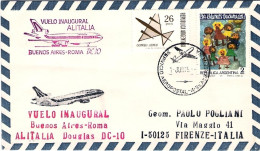 1975-Argentina Alitalia I^volo Buenos Aires Roma - Luchtpost