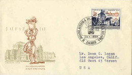 1956-Jugoslavija Jugoslavia Posta Aerea S.1v."Expo Filatelica Zagabria"(49)su Ra - Briefe U. Dokumente