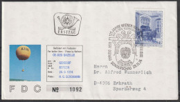 Österreich: 1972, Fernbrief In EF, Mi. Nr. 1471, 4 S.+2 S. Tag Der Briefmarke, Auf Ballonpostbrief. ESoStpl. WIEN - FDC