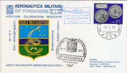 1973-San Marino Aerogramma 50^ Fondazione Aeronautica Militare Con Bollo Dispacc - Luftpost