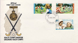 1971-Nuova Zelanda S.3v."A Profitto Delle Opere Della Sanita'"su Fdc Illustrata - Covers & Documents