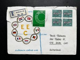 ENVELOPPE RECOMMANDEE IRLANDE / DUBLIN POUR ONEX SUISSE / 1975 - Lettres & Documents