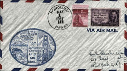 1947-U.S.A. I^volo Honolulu Hawaii-San Francisco California F.A.M.30 Con Belliss - Hawaii