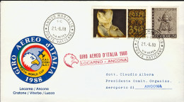 1988-Vaticano Giro Aereo Internazionale D'Italia Locarno Ancona - Luftpost