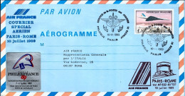 1989-France Francia Bicentenario Della Rivoluzione Francese Volo Air France Pari - 1981-90: Marcophilie