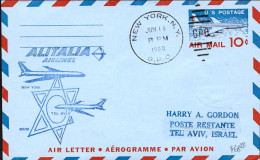 1960-U.S.A. Alitalia Del I^volo New York (NY) Tel Aviv Sulla Linea New York/Lydd - Sonstige & Ohne Zuordnung