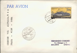 1960-Cecoslovacchia I^volo CSA Praga Roma Del 1 Aprile - Aerogramme