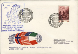 1986-Norvegia Cartolina Illustrata Volo Transpolare Amunsen Ellsworth Nobile Cac - Covers & Documents