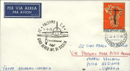 Vaticano-1972 Per Il 24^ Giro Aereo D'internazionale Di Sicilia, - Luchtpost