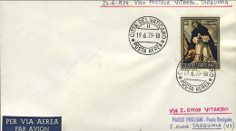 Vaticano-1979  L.200 Con Bollo Volo Postale Viterbo Tarquinia Del 24 Giugno - Aéreo