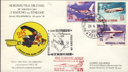 1978-San Marino Aerogramma "I Raduno Delle Streghe"volo Postale Supersonico Con  - Corréo Aéreo