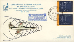 1973-San Marino Aerogramma Bollo Blu Dispaccio Aereo Straordinario A Velocita' S - Poste Aérienne