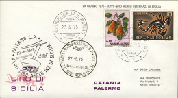 1975-San Marino Aerogramma Per Il 27^ Giro Di Sicilia Tappa Catania Palermo Del  - Luchtpost