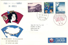 1962-Giappone Japan Ufficiale Della JAL "nuova Rotta Della Seta" Tokyo Francofor - Andere & Zonder Classificatie