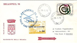 1976-elicircuito Della Brianza Volo Con Elicottero Tappa Velate M. Monza,cachet  - Airmail