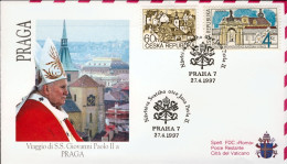 1997-Cecoslovacchia Viaggio Di Sua Santita' Giovanni Paolo II^a Praga (volo Di R - Aérogrammes