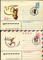 1980-Russia 4 Interi Postali Diversi Commemorativi Delle Olimpiadi Di Mosca + Ca - Autres & Non Classés