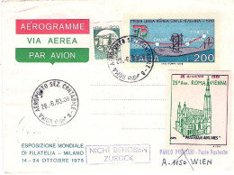 1983-con Erinnofilo 25^ Anniversario Volo Roma Vienna Con Austrian Airlines Del  - 1981-90: Marcophilia
