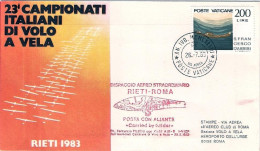 Vaticano-1983 23^ Campionato Italiano DI^volo A Vela Dispaccio Aereo Straordinar - Aéreo