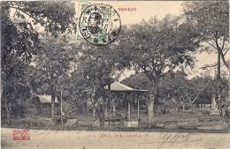 1908-Indocina Francese Cartolina "Tonkin Hanoi Jardin Botanique" Viaggiata - Covers & Documents