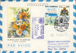 1995-San Marino Volo Speciale San Marino Venezia Dell'8 Ottobre Per I 900 Anni D - Poste Aérienne