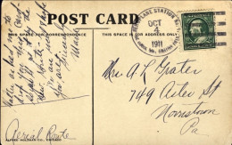 1911-U.S.A. Cartolina "Lincoln Bridge-Forest Park"affr. 1c.verde Franklyn Con Il - Covers & Documents