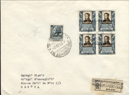 1953-Trieste A Lettera Raccomandata In Perfetta Tariffa Per L.105 Affr. L.5 Sira - Poststempel