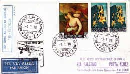 1978-San Marino 30^ Giro Internazionale Di Sicilia Via Palermo Del 15 Luglio - Airmail