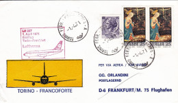 1971-I^volo Con LH 287 Torino Francoforte Dell'1 Aprile - Poste Aérienne