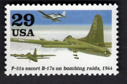 2039984138 1994 SCOTT 2838B (XX) POSTFRIS MINT NEVER HINGED -  WORLD WAR II - P-51S ESCORT B-17S ON BOMBING RAIDS - Neufs
