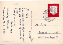 79601 - DDR - 1958 - 20Pfg Zille EF A AnsKte HOLZWEISSIG -> Irak - Covers & Documents