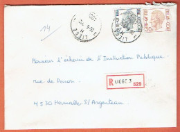 37P - Recommandé Liège H 3 - 1979 Vers Verviers - Cartas & Documentos