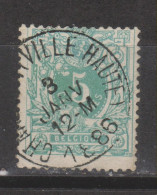 COB 45 Oblitération Centrale CHARLEROI (VILLE-HAUTE) - 1869-1888 Lying Lion